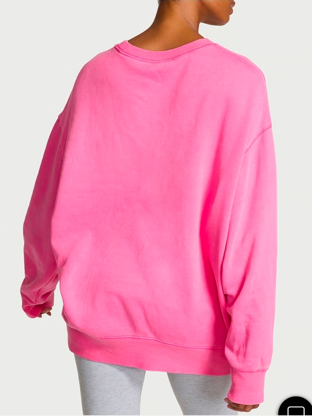 Angel Essentials Effortless Fleece Crewneck Sweatshirt Washed Hollywood Pink M - Picture 2 of 5
